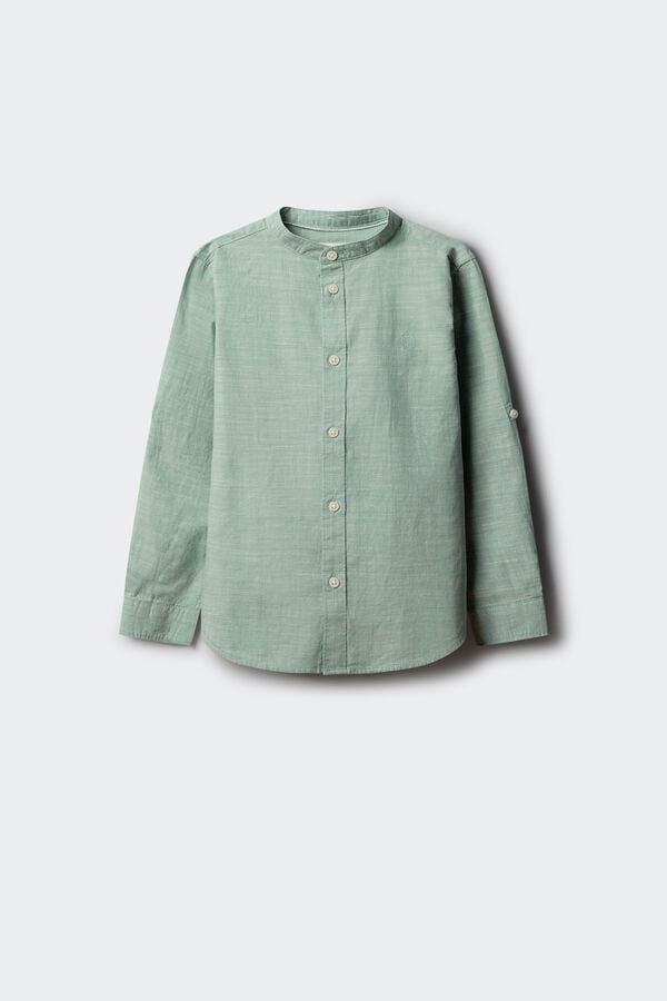 Springfield Kids Camisa cotton slub ni&ntilde;o verde