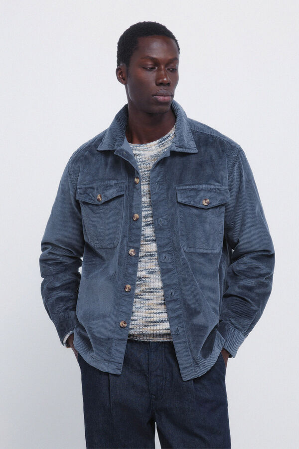 Springfield Sobrecamisa pana azul
