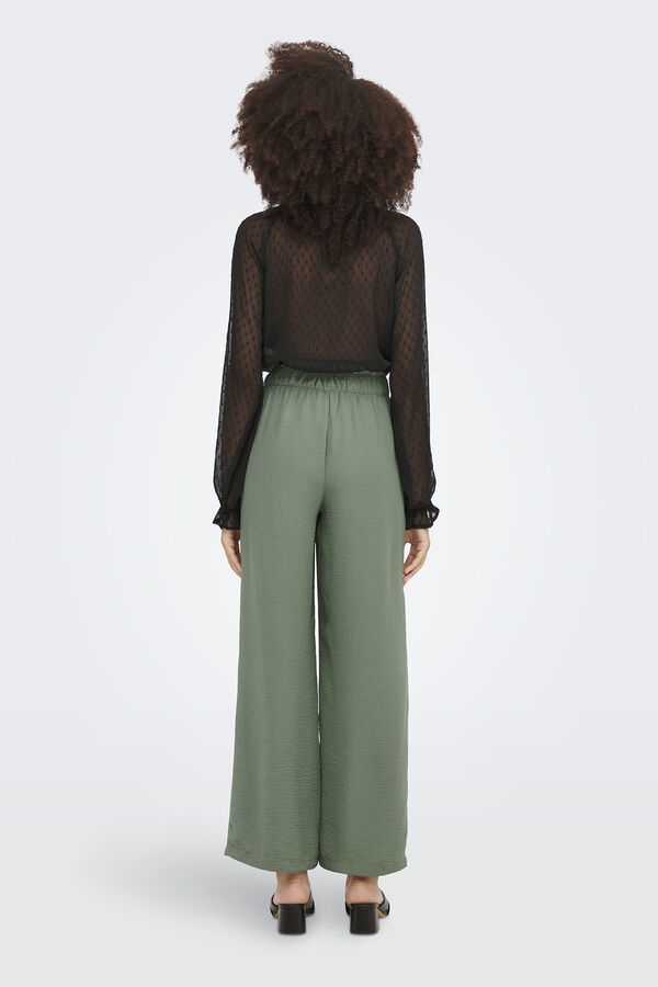 JDY Pantal&oacute;n ancho verde