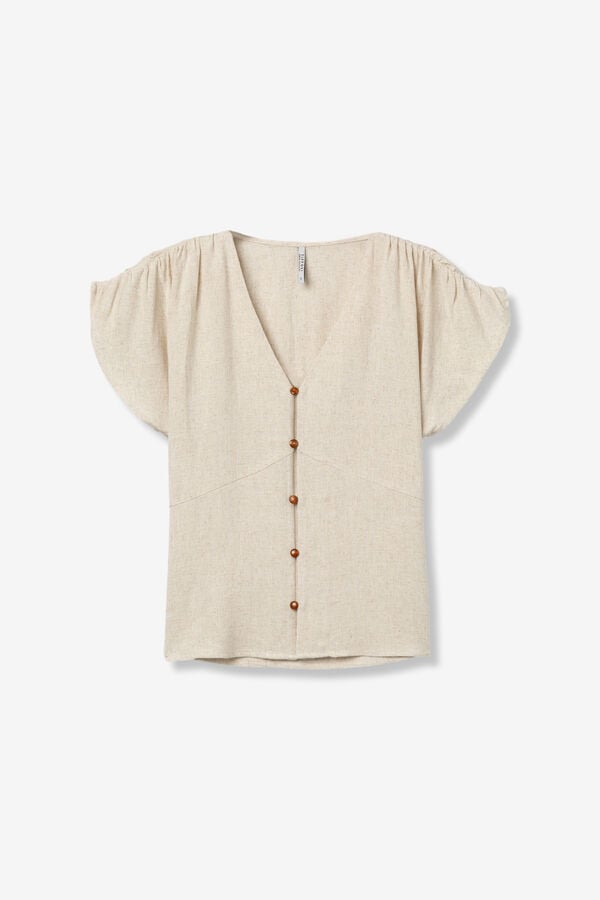 Tiffosi Blusa de manga curta bege