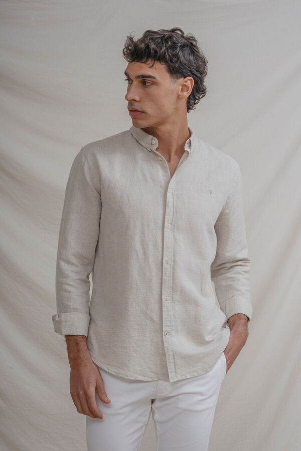 Celopman Camisa lino beige