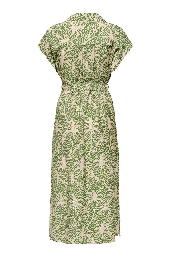 JDY Vestido midi camiseiro verde