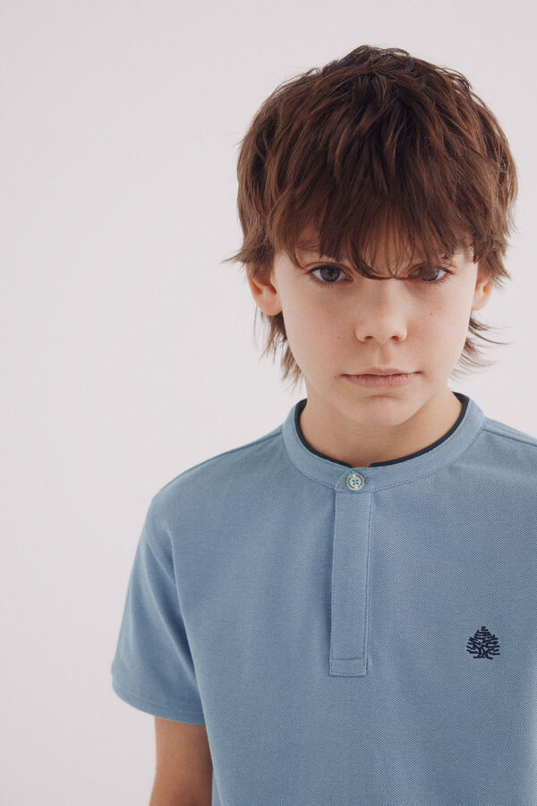 Springfield Kids Polo cuello mao ni&ntilde;o azul