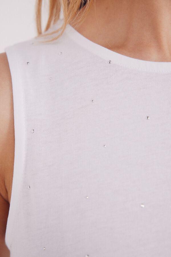 Springfield T-shirt manchas cristal branco