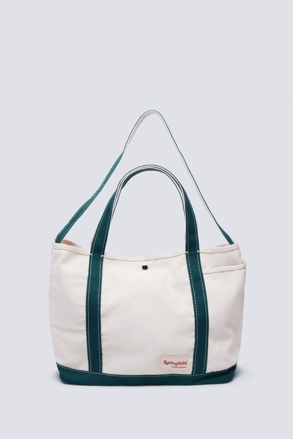 Springfield Bolsa de viaje tejido canvas marfil