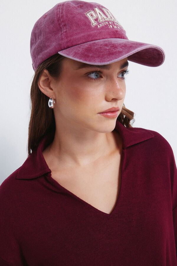 Springfield Polo decote em V com malha cortada vermelho