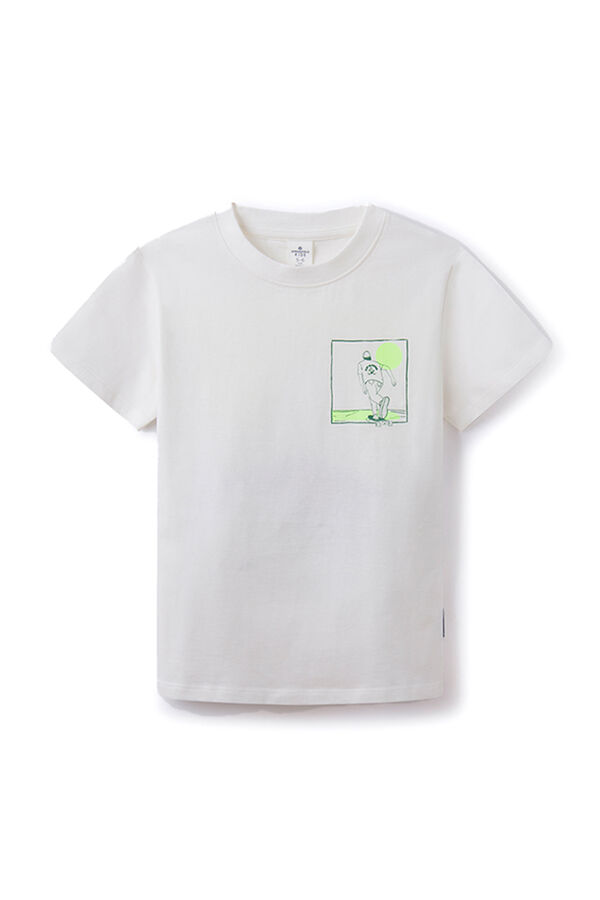 Springfield Kids T-shirt print "skate lifestyle" menino branco