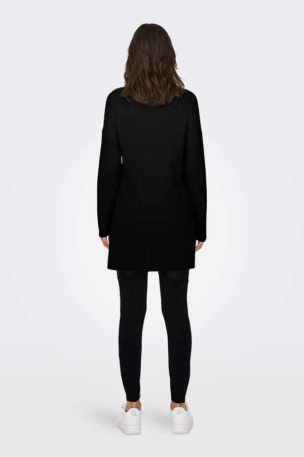 Only Jersey de punto largo negro