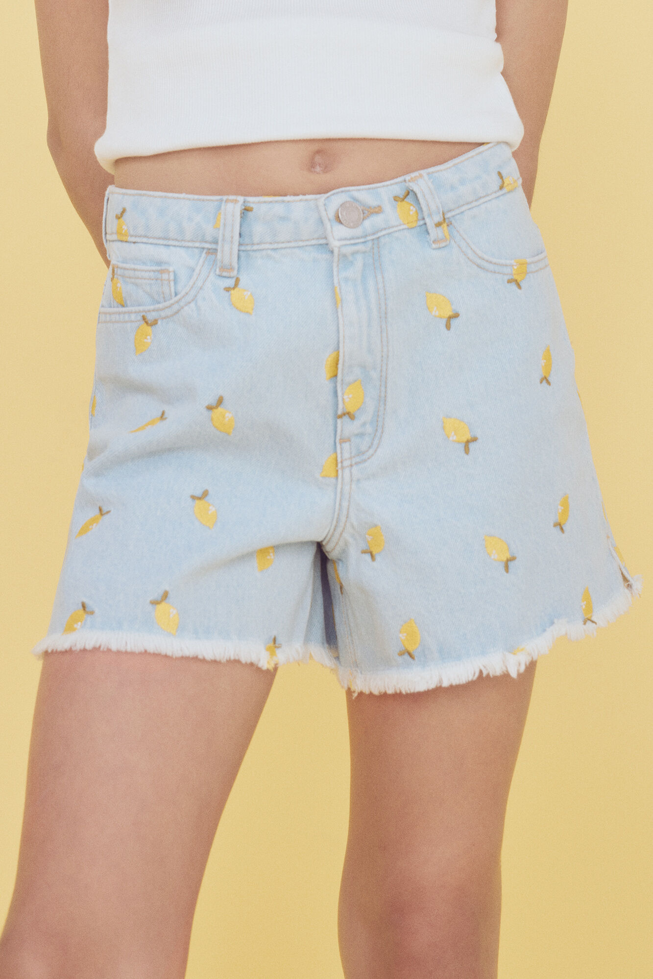 Springfield Kids Shorts denim lim&atilde;o para meninas