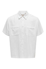 Only & Sons Camisa Regular Fit branco