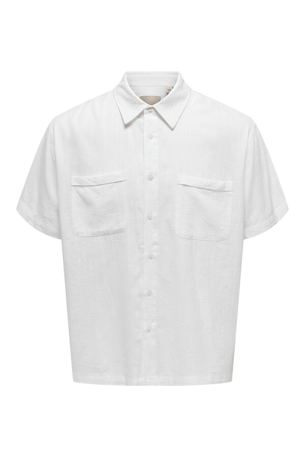 Only & Sons Camisa Regular Fit branco