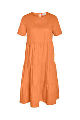 Noisy May Vestido midi de manga curta vermelho