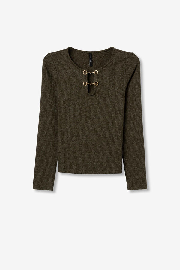 Tiffosi Camiseta Canal&eacute; con Hebilla Met&aacute;lica kaki