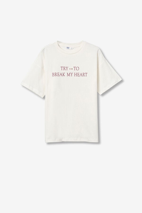 Tiffosi Young Camiseta estampada con aplique beige