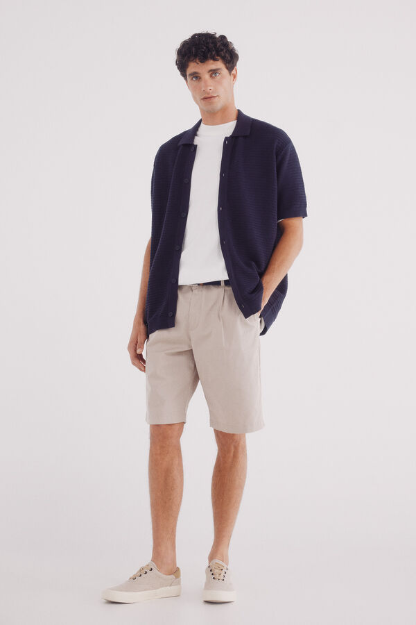 Springfield Bermuda algodón wide fit beige