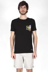 Brave Soul Camiseta estampada en espalda negro