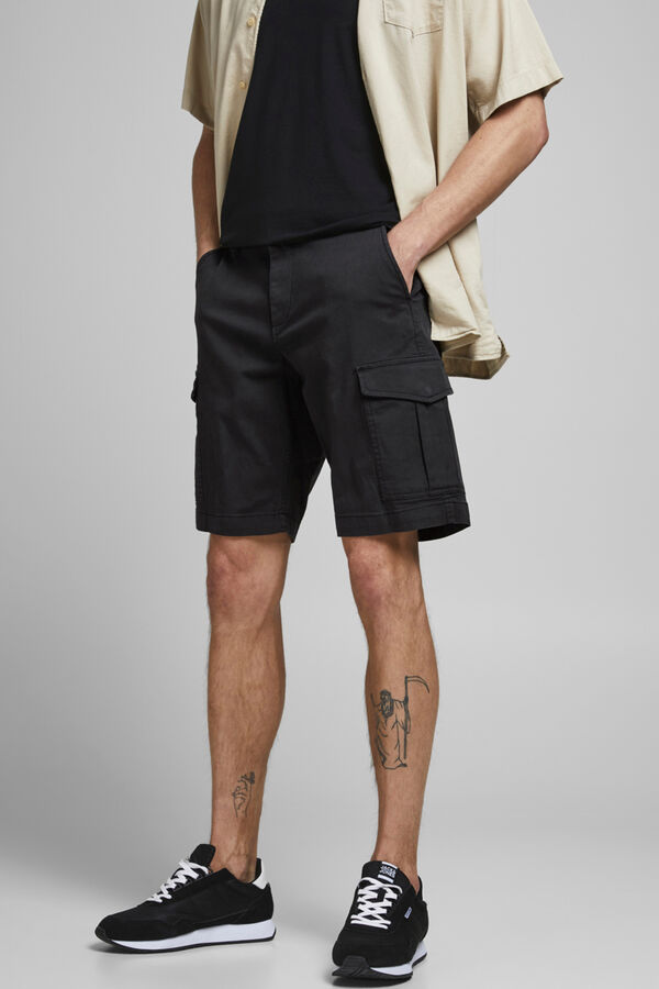 Jack & Jones Pantal&oacute;n corto tipo cargo negro