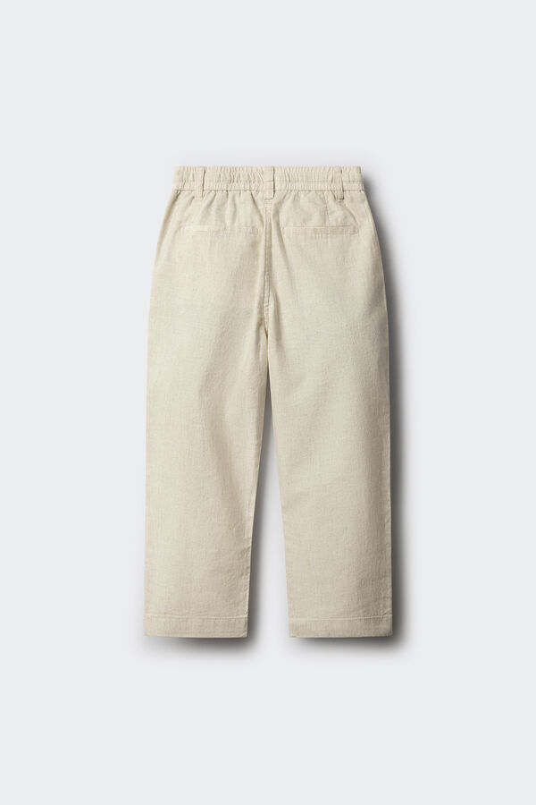 Springfield Kids Pantalon chino lino ni&ntilde;o blanco