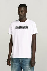 G-STAR Camiseta Distressed Logo blanco