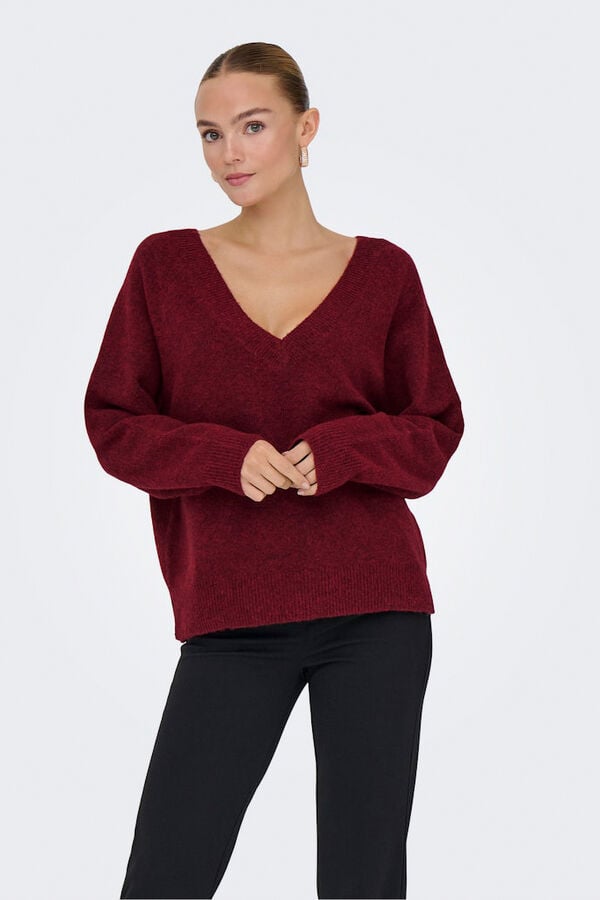 Only Jersey reversible burdeos