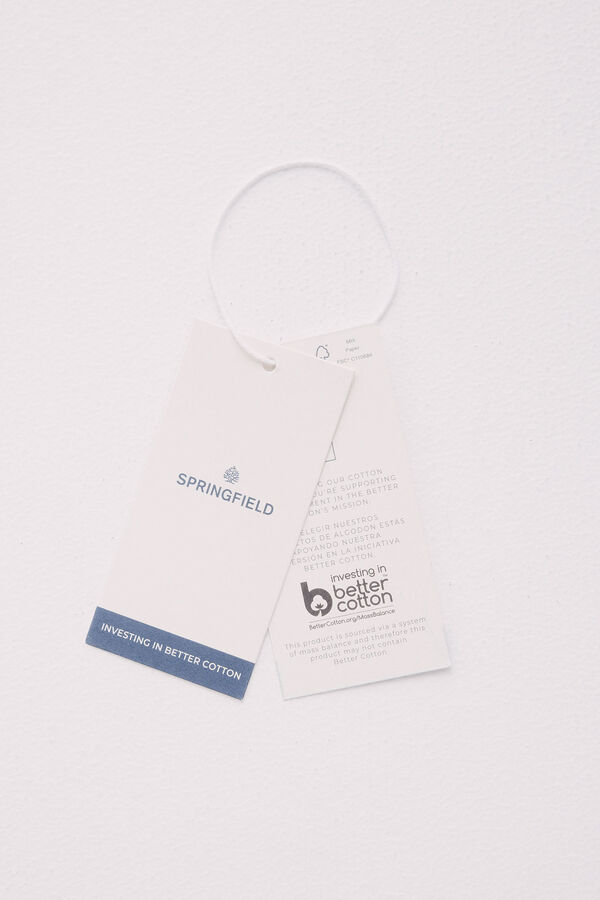 Springfield Polo piqué riscas vertical regular fit azul