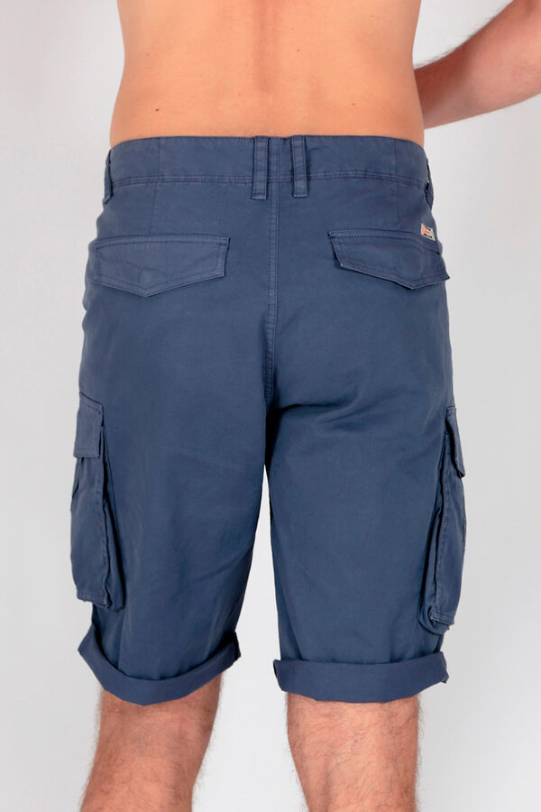 Brave Soul Short cargo con siete bolsillos azul