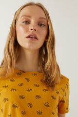 Springfield Camiseta estampada algodón orgánico amarillo