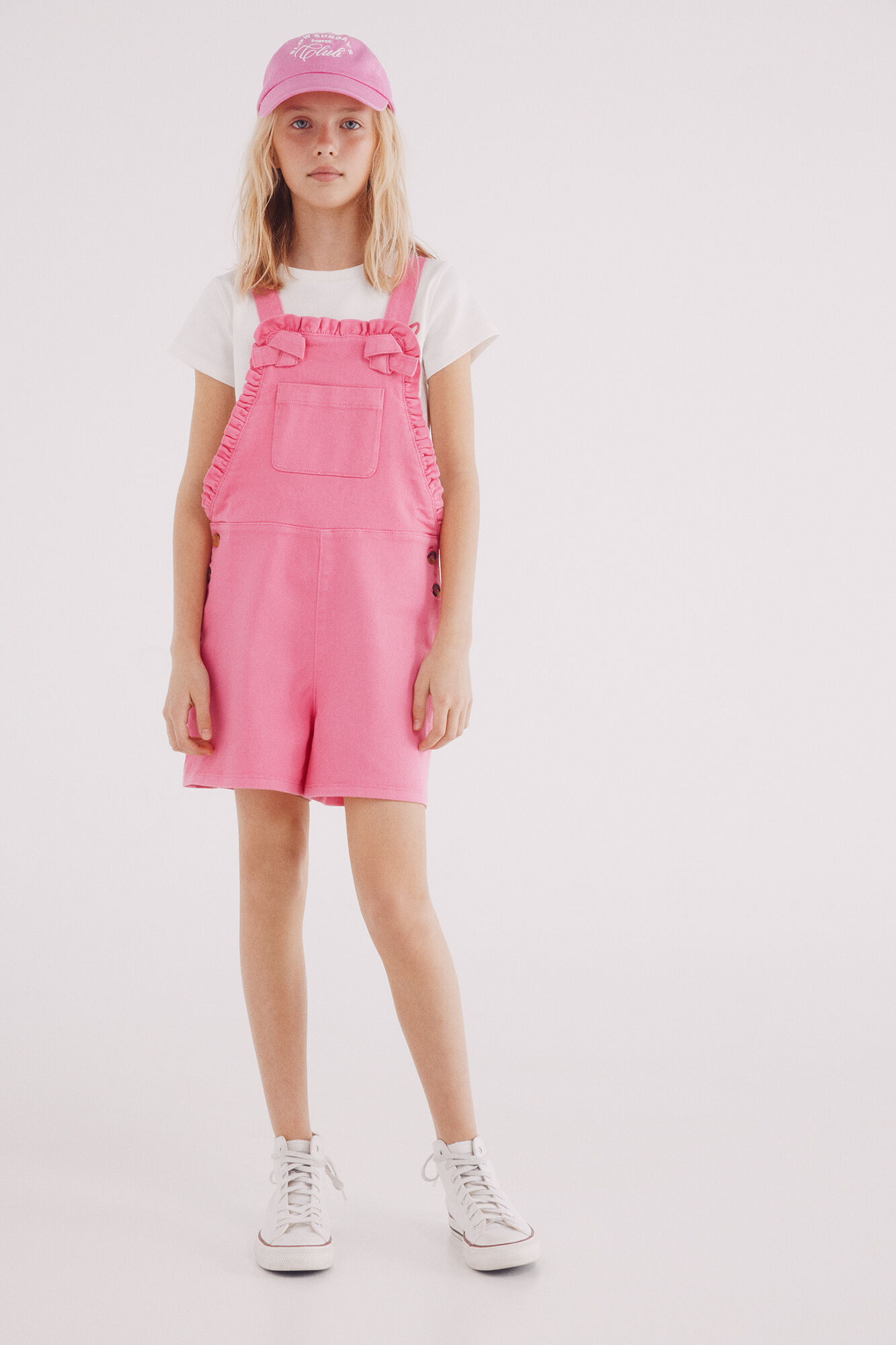 Springfield Kids Macac&atilde;o curto rosa para meninas