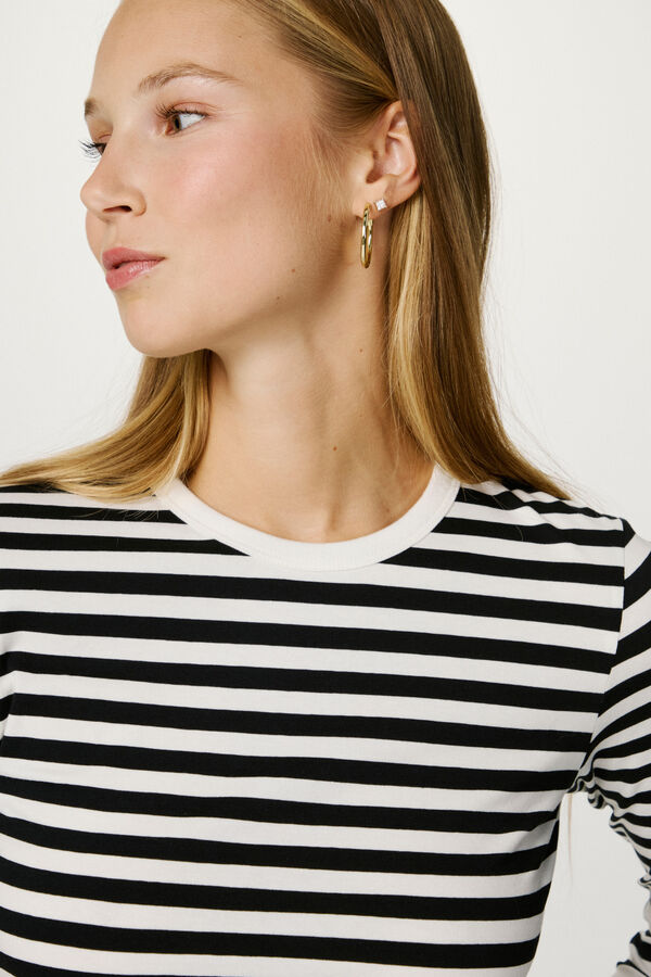 Jack & Jones T-shirt manga comprida  preto