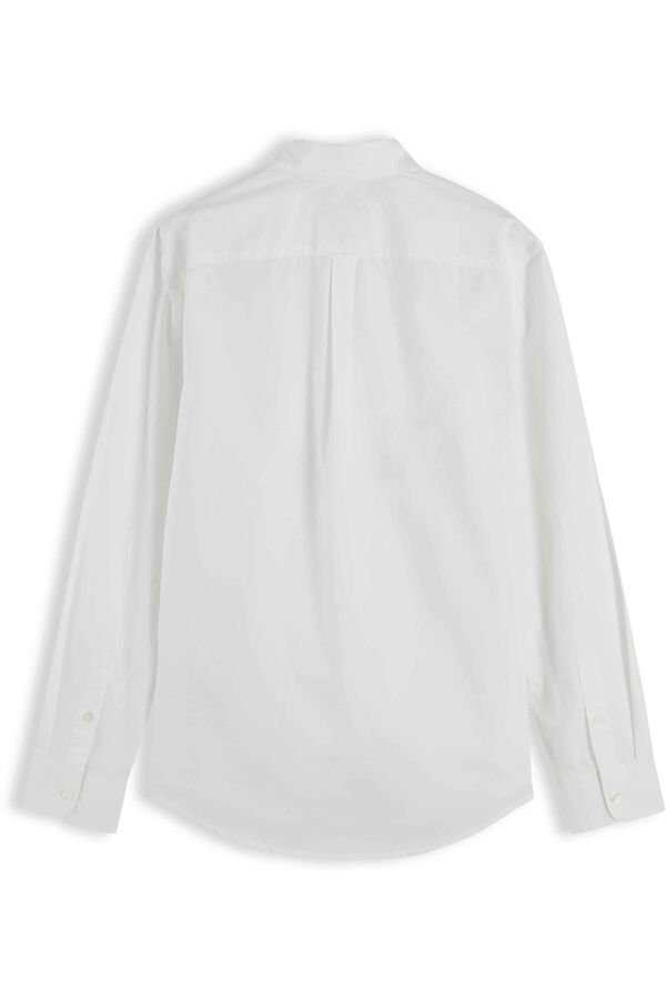 Tommy Jeans Camisa regular de popel&iacute;n marfil