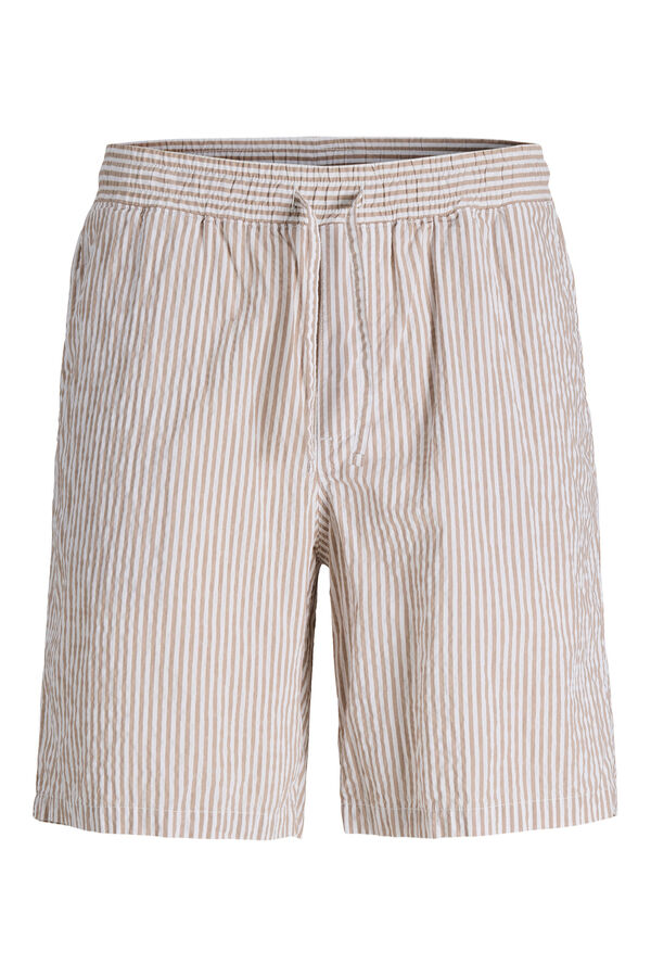 Jack & Jones Bermuda em seersucker de riscas cru