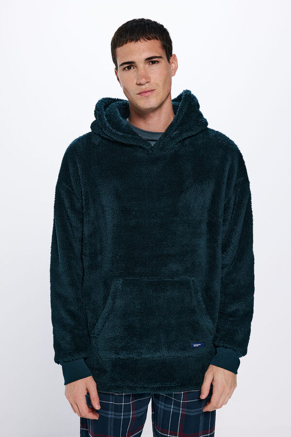 Springfield Sudadera capucha extra grande tejido polar verde