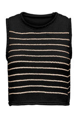 Only Top de punto de rayas negro