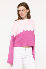 Pieces Jersy de punto bicolor morado/lila