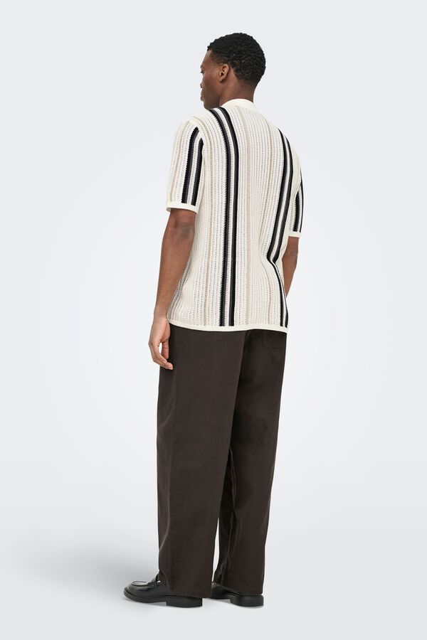 Only & Sons Camisa de manga curta em malha branco