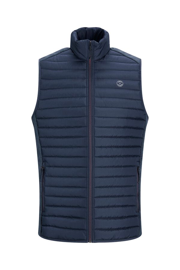 Jack & Jones PLUS Chaleco acolchado capucha azul