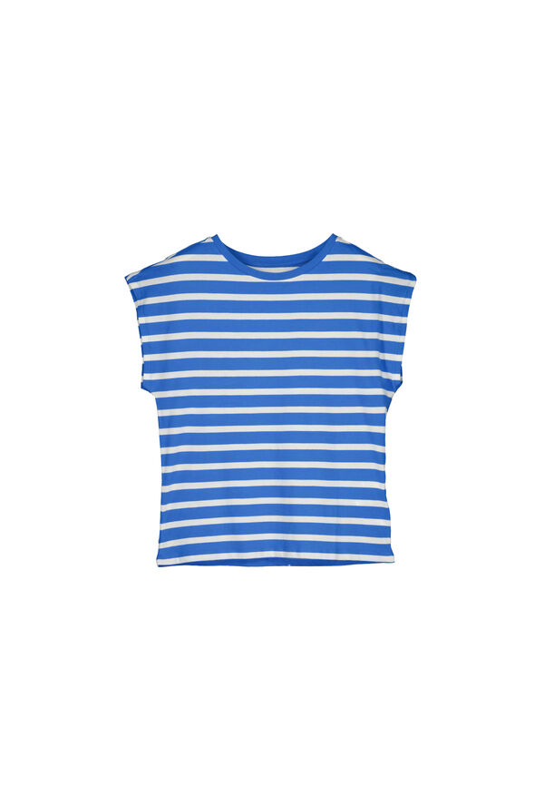 Springfield T-shirt Riscas Gola Contraste azulado