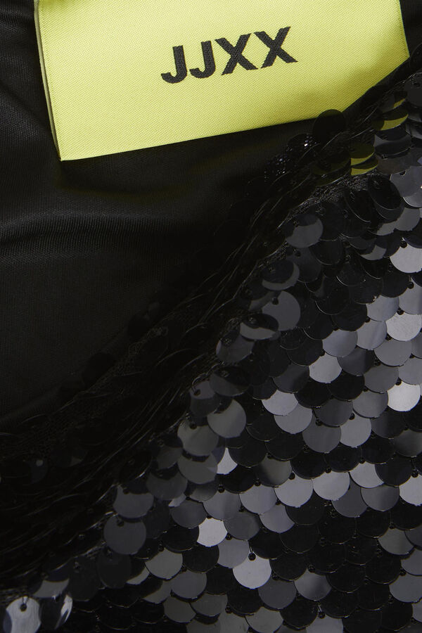 Jack & Jones Top de al&ccedil;as e lantejoulas preto