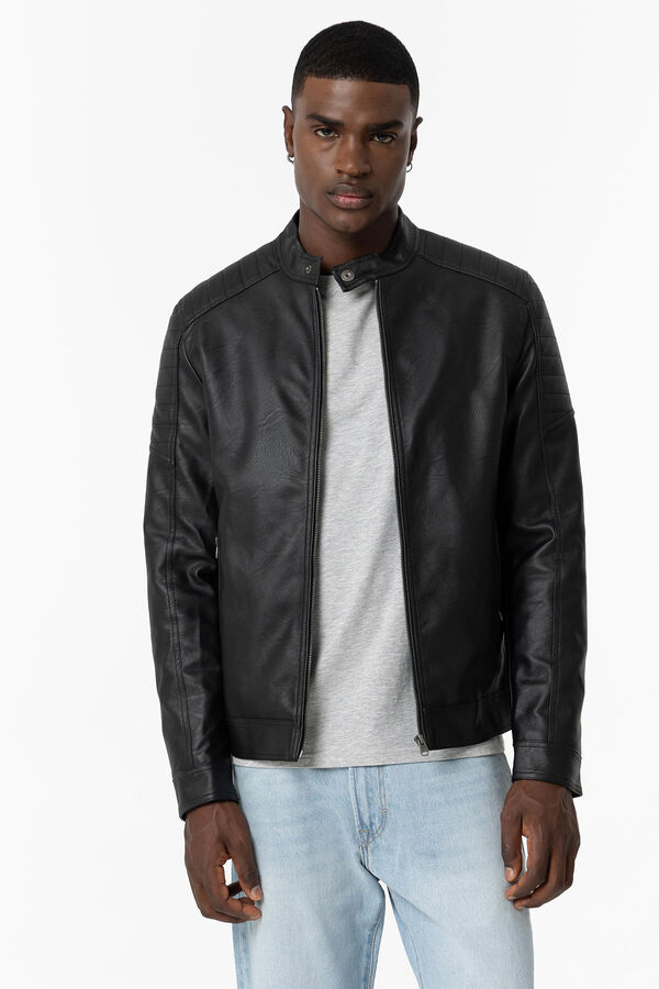 Tiffosi Blus&atilde;o Efeito Pele preto