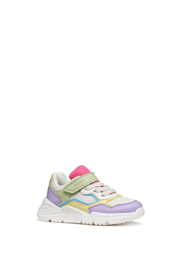 Geox T&ecirc;nis com efeito de pele branco