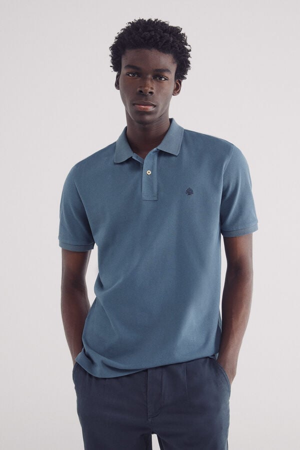 Springfield Polo piqué básico regular fit azul