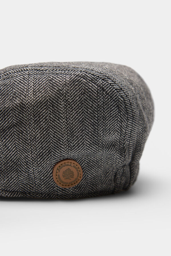 Springfield Chap&eacute;u plano de espiga com mistura de l&atilde; cinzento