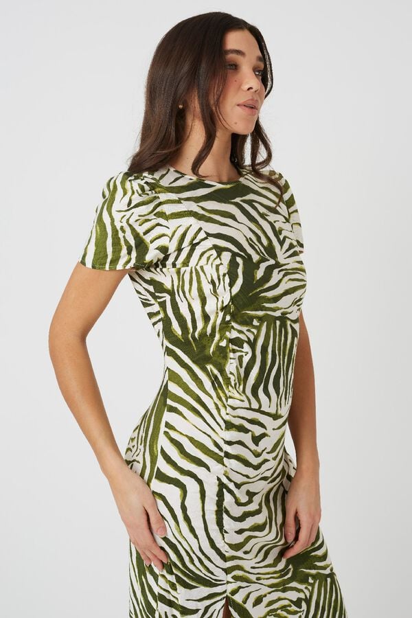 Brave Soul Vestido estampado verde