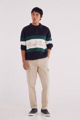 Springfield Pantal&oacute;n cargo slim fit beige