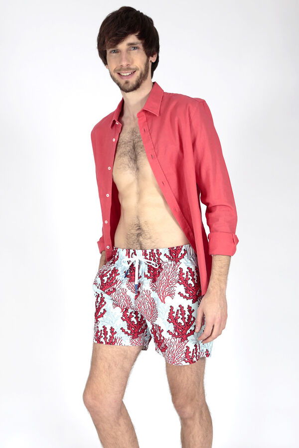 Brave Soul Ba&ntilde;ador estampado con cord&oacute;n azul