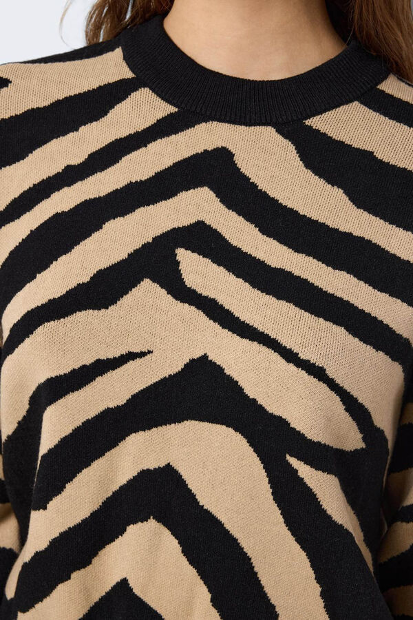 Noisy May Jersey en punto de jacquard negro