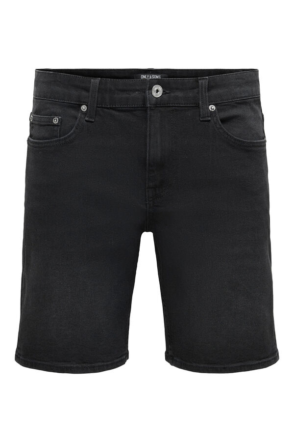 Only & Sons Bermuda vaquera negro