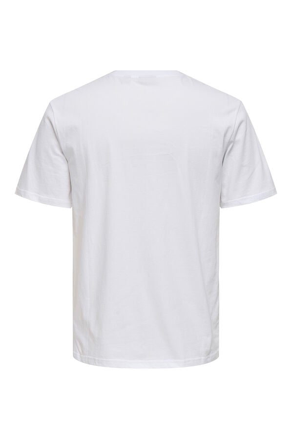 Only & Sons T-shirt de manga curta. branco