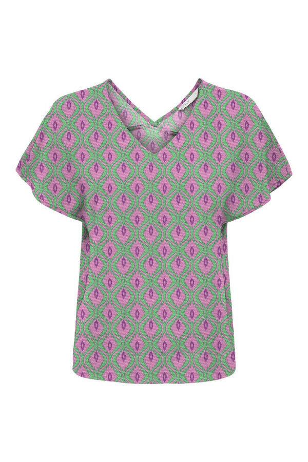 Only Blusa com decote em bico verde