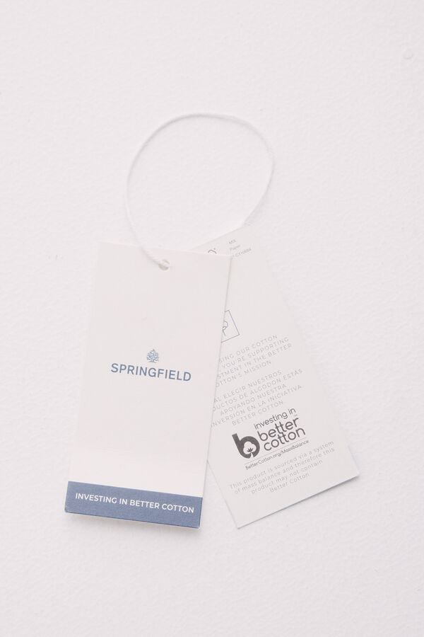 Springfield Bermudas de linho slim fit azul